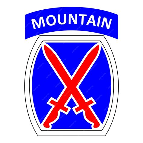 Premium Vector Vector Emblem Of The 10Th Mountain Division A Light Infantry Division In The