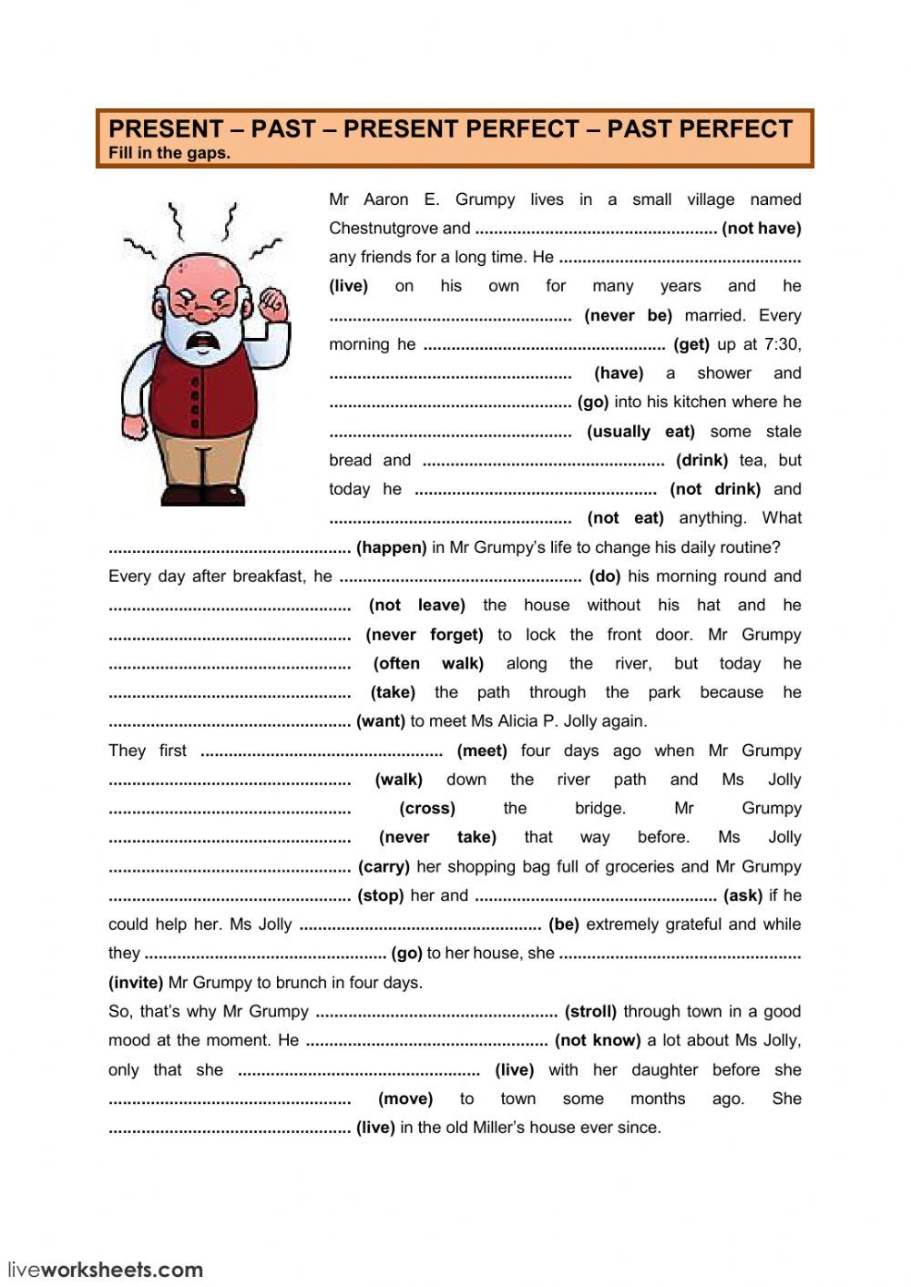 Present Perfect Past Tense Exercises