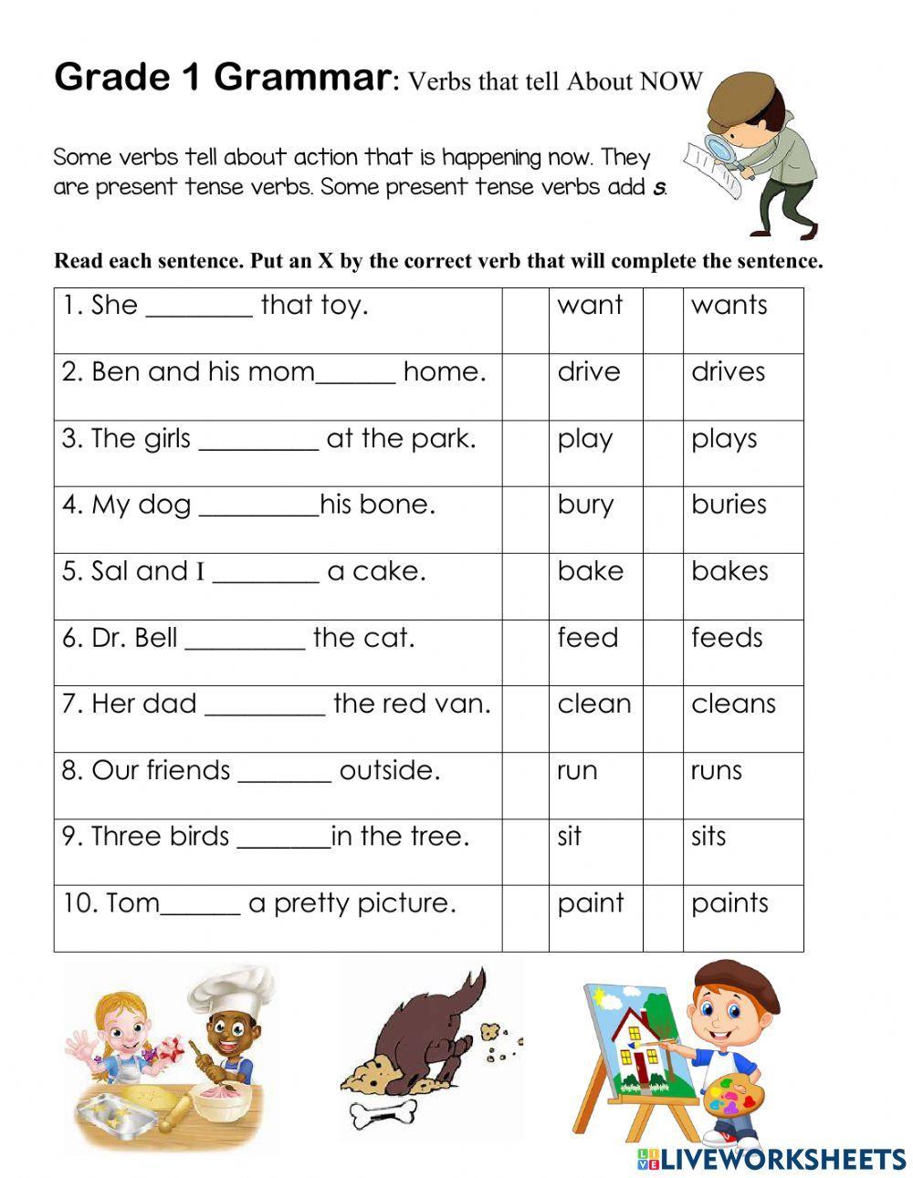 Present Tense Verbs Worksheet Grade 2 Worksheet Resume Examples