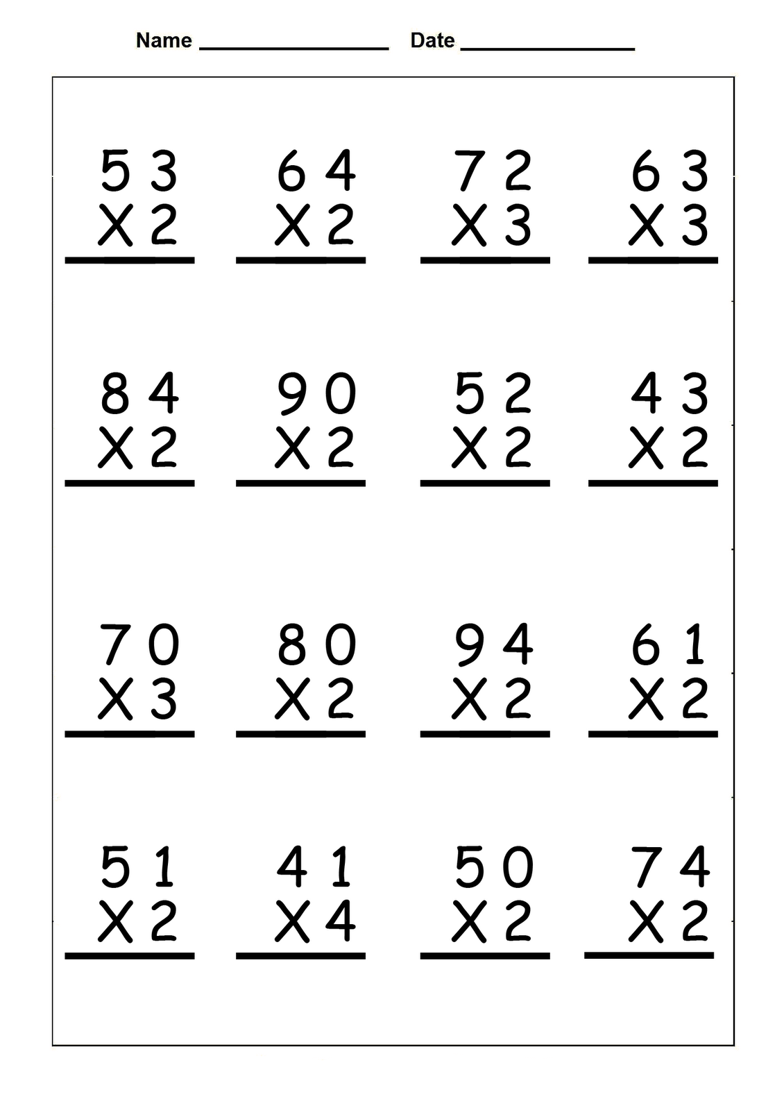 Printable 4Th Grade Multiplication Worksheets Free Printable