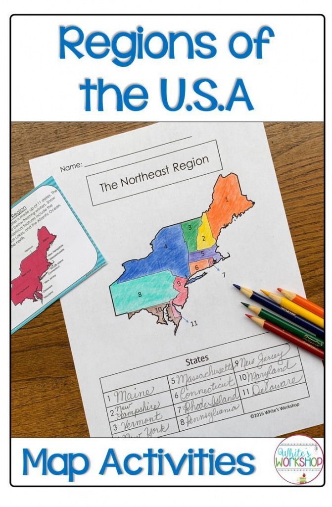 Printable 5 Regions Of The United States Worksheets