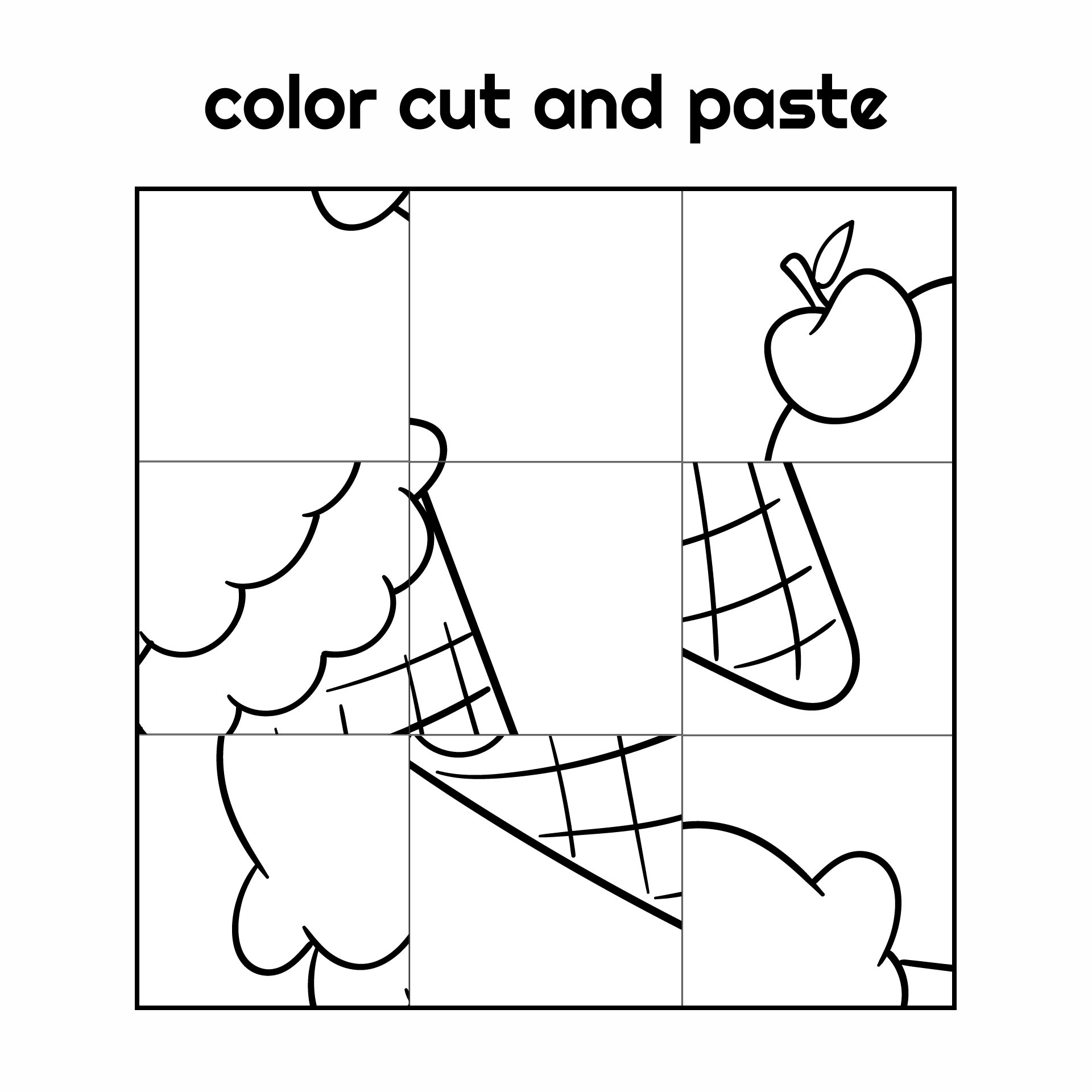 Printable Color Cut And Paste Activities Printable Worksheets