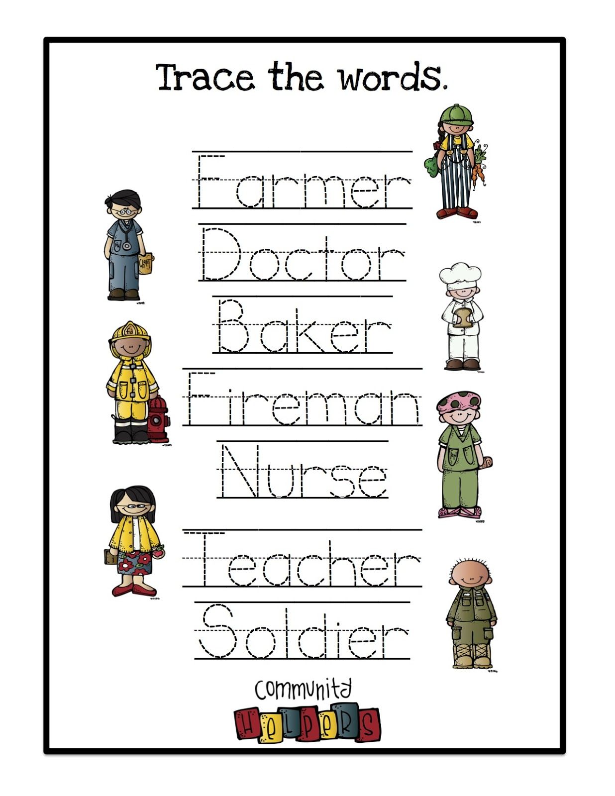 5 Fun Community Helpers Worksheets for Kids