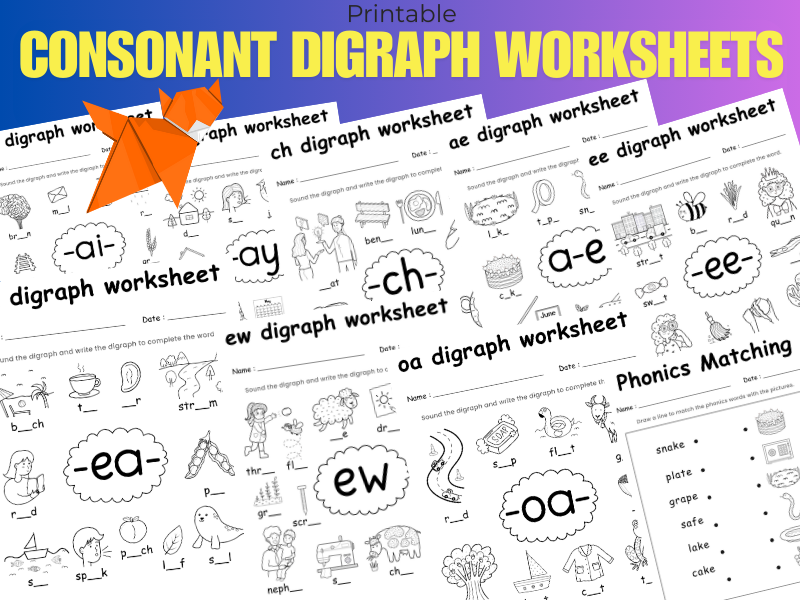 Printable Consonant Digraph Worksheets Strengthen Phonics And Reading Skills Teaching Resources