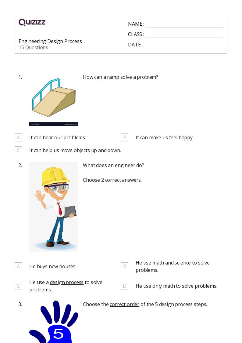 Printable Engineering Design Process Worksheets Printable Worksheets