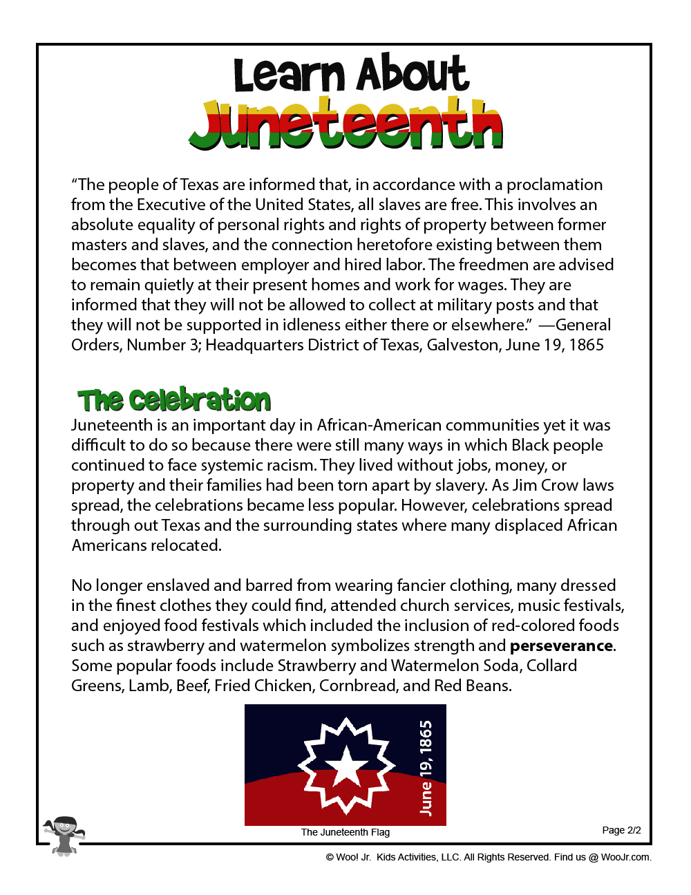 5 Free Juneteenth Worksheets for Kids