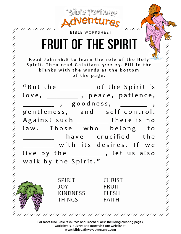 Printable Holy Spirit Worksheets