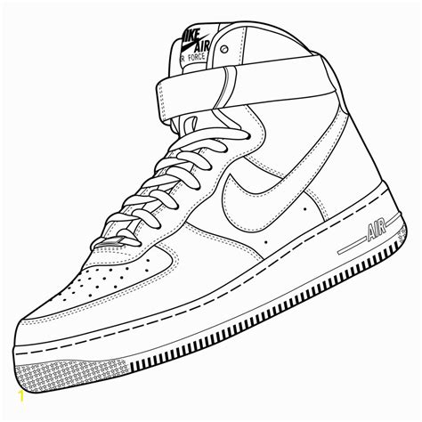 Printable Nike Air Force 1 Template