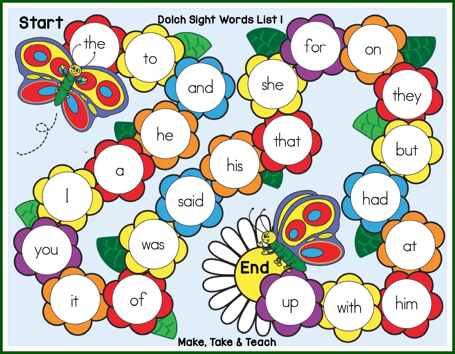 Printable Sight Word Games