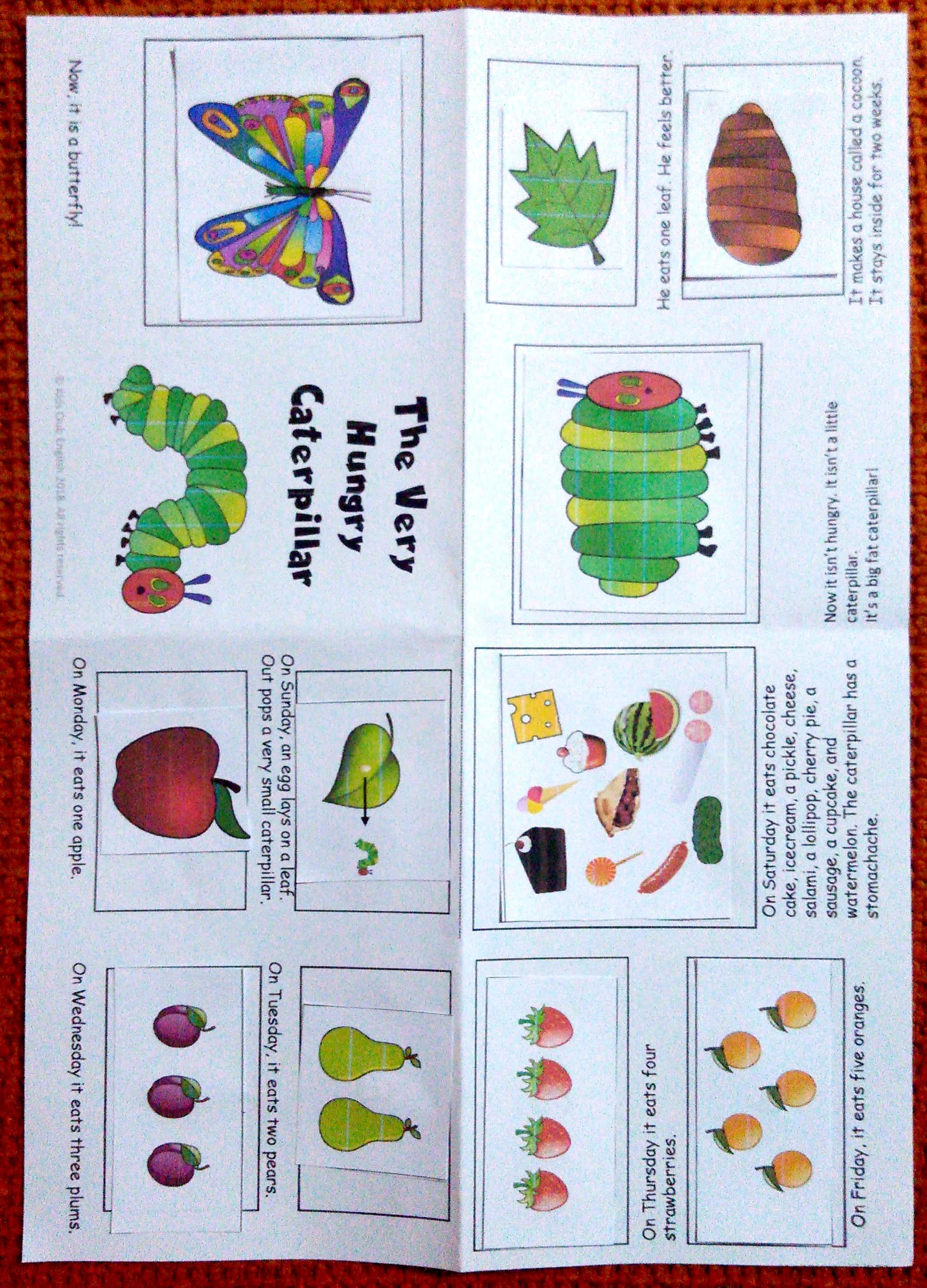 Printable The Very Hungry Caterpillar Activities