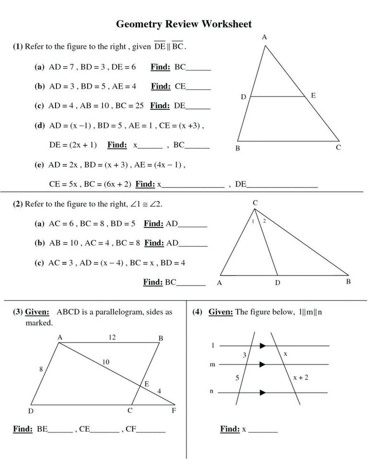 Printable Worksheets For 8Th Grade Geometry