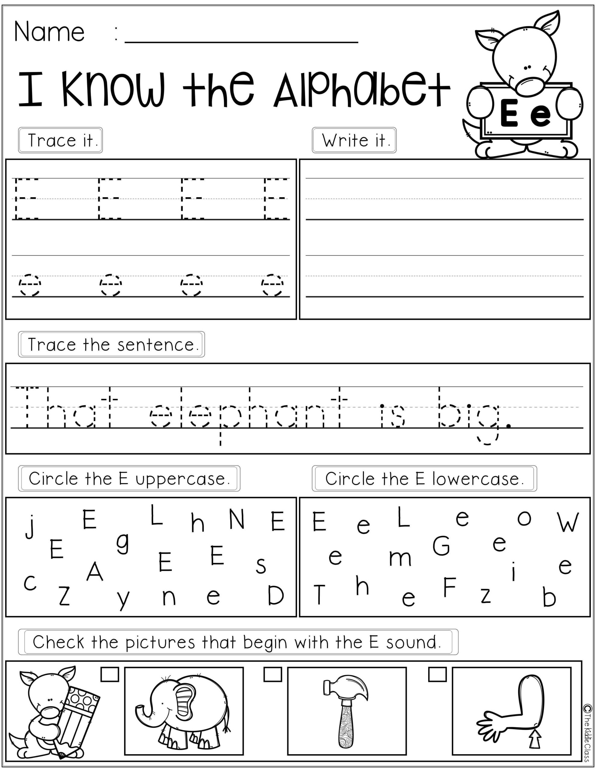 Printable Worksheets For Alphabet Printable Alphabet Worksheets