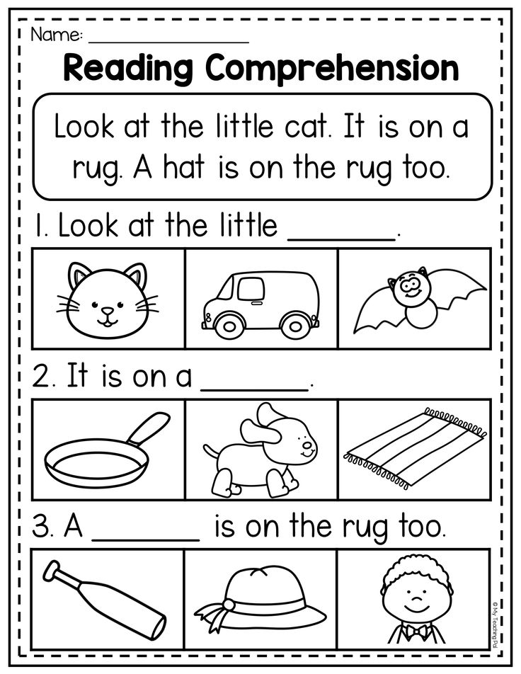 Printable Worksheets For Kindergarten Reading Reading Comprehension