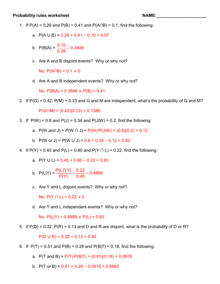 Probability Worksheet Answer Key: Top 5 Insights