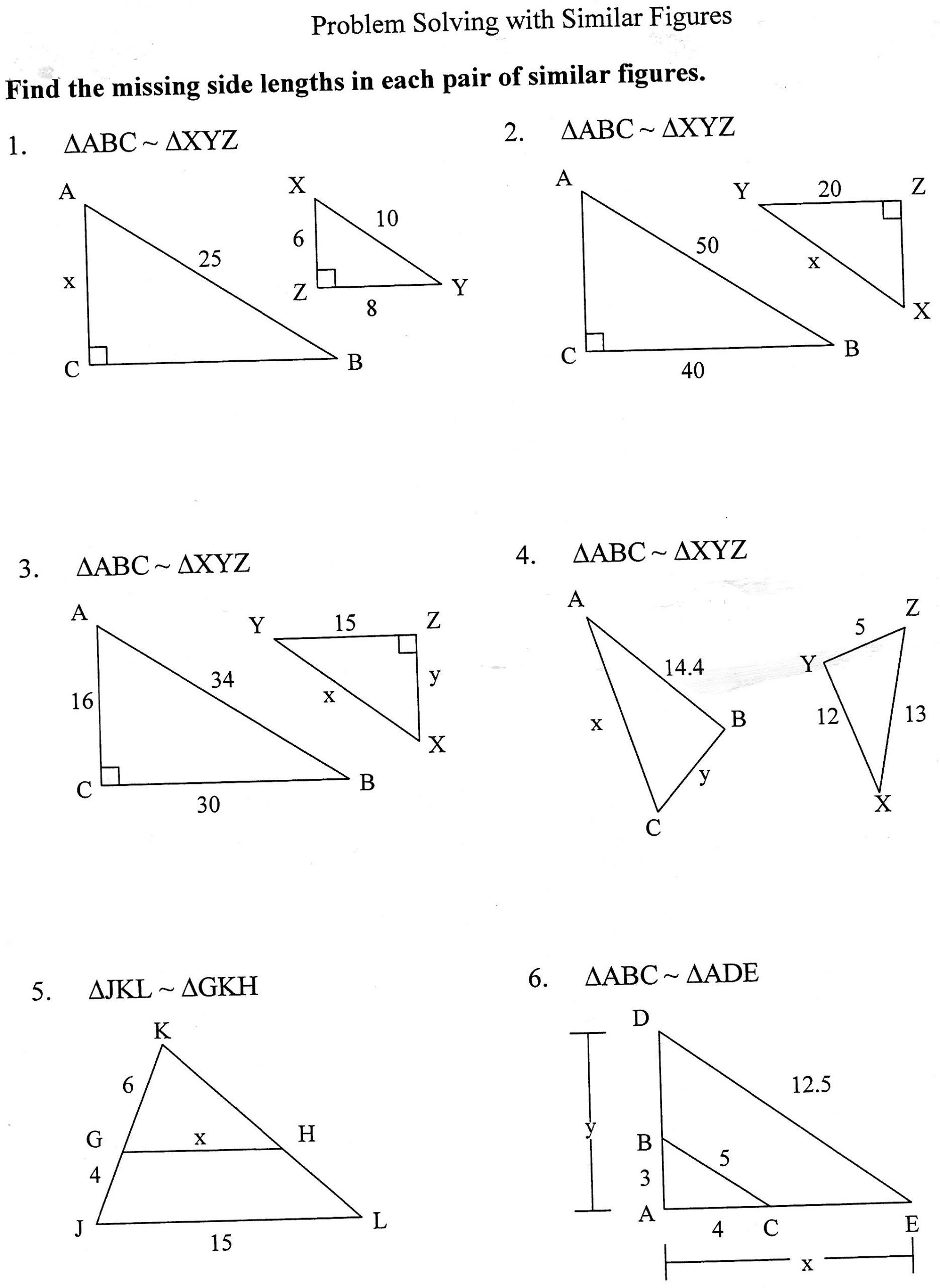 Problem Solving Similar Figures And Scale Drawing Worksheet For 4Th