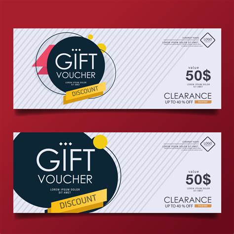 Promo Code Gift Voucher With Coupon Code Premium Vector Image