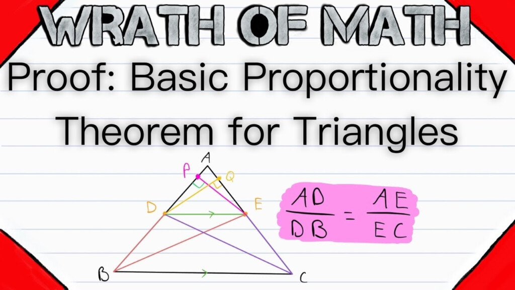 Proof Basic Proportionality Theorem For Triangles Geometry Youtube