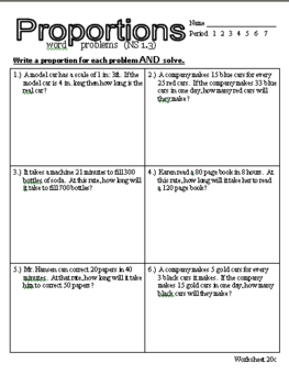 7th Grade Proportions Word Problems Mastery Guide