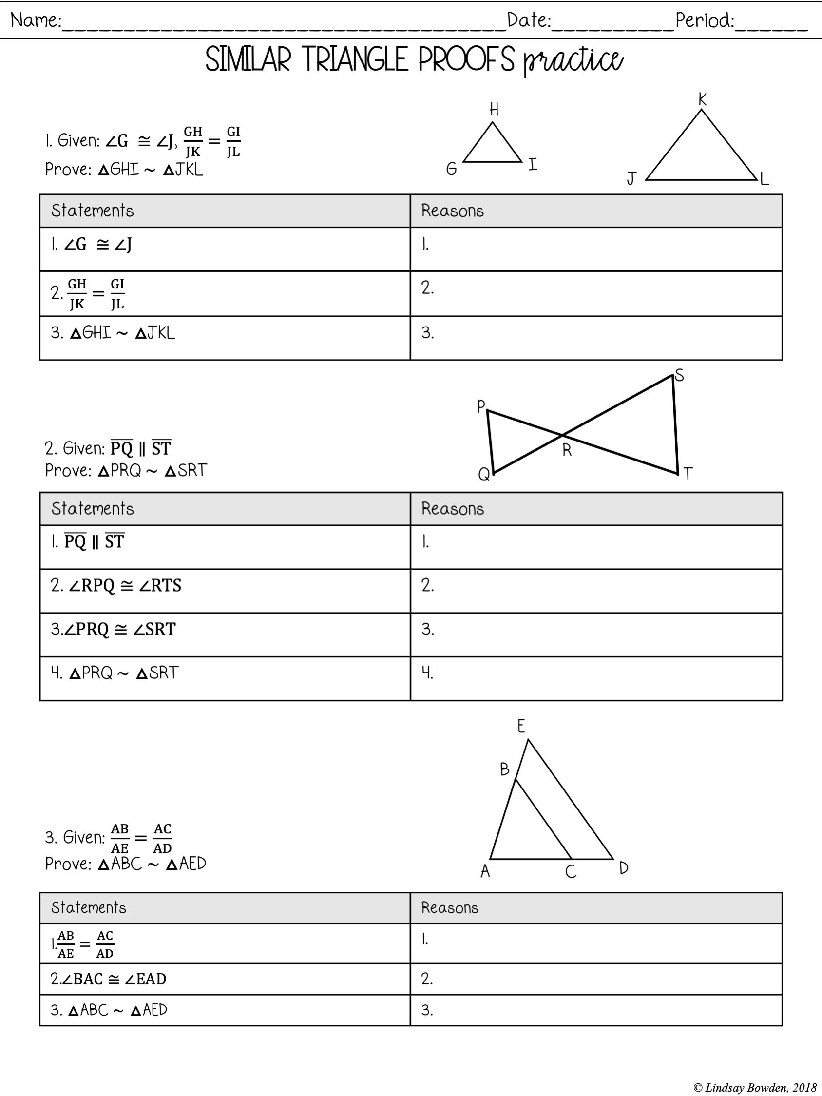 Proving Triangles Similar Worksheet Englishworksheet My Id