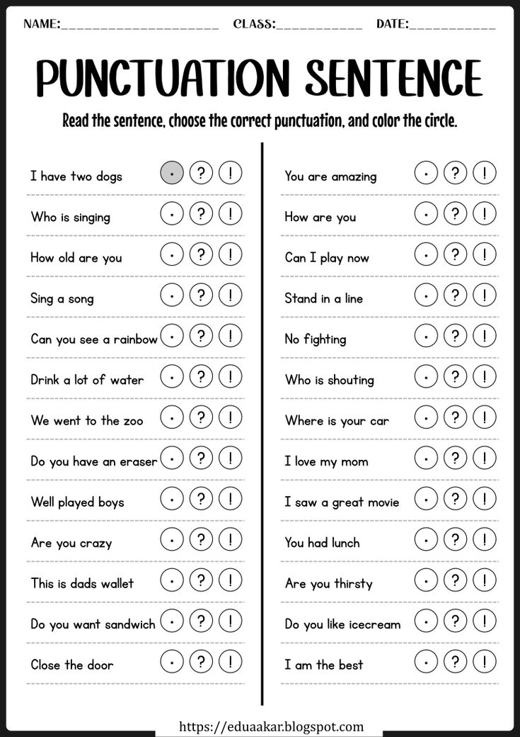 Punctuation Worksheets 15 Worksheets Com Worksheets Library