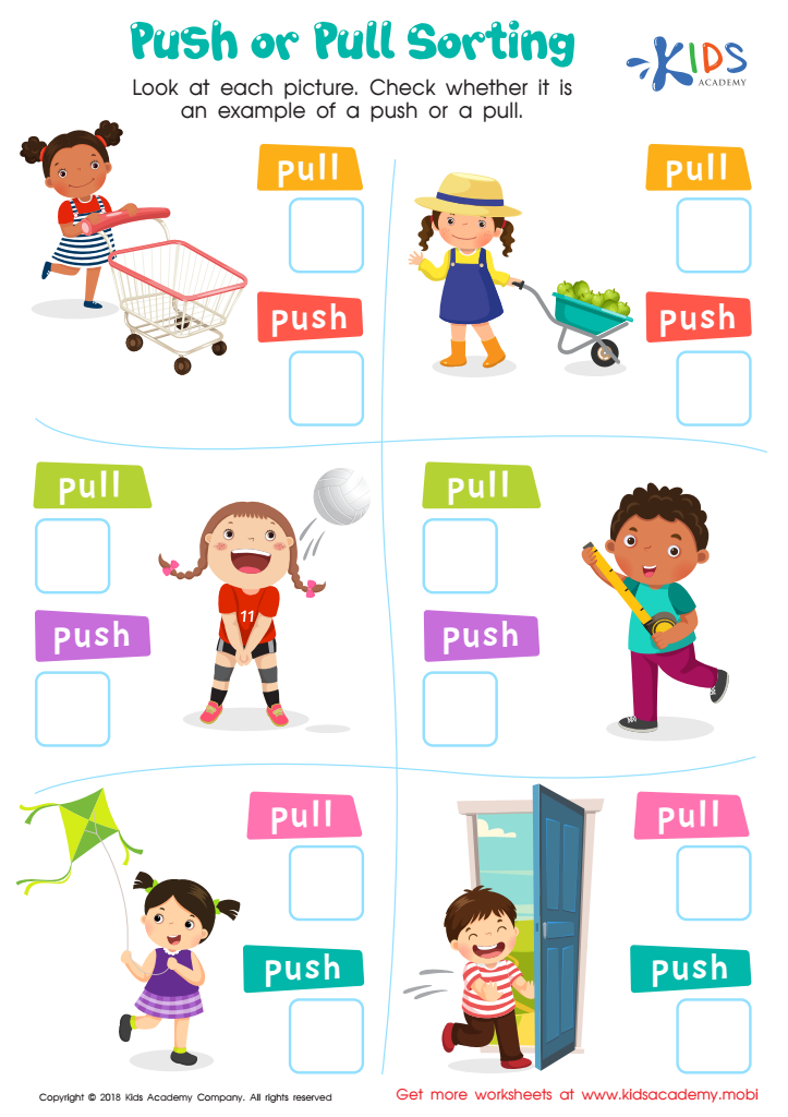 Push And Pull For Kindergarten