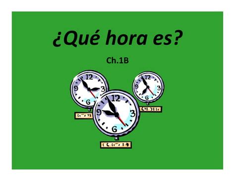 Qu Hora Es Ppt Descargar