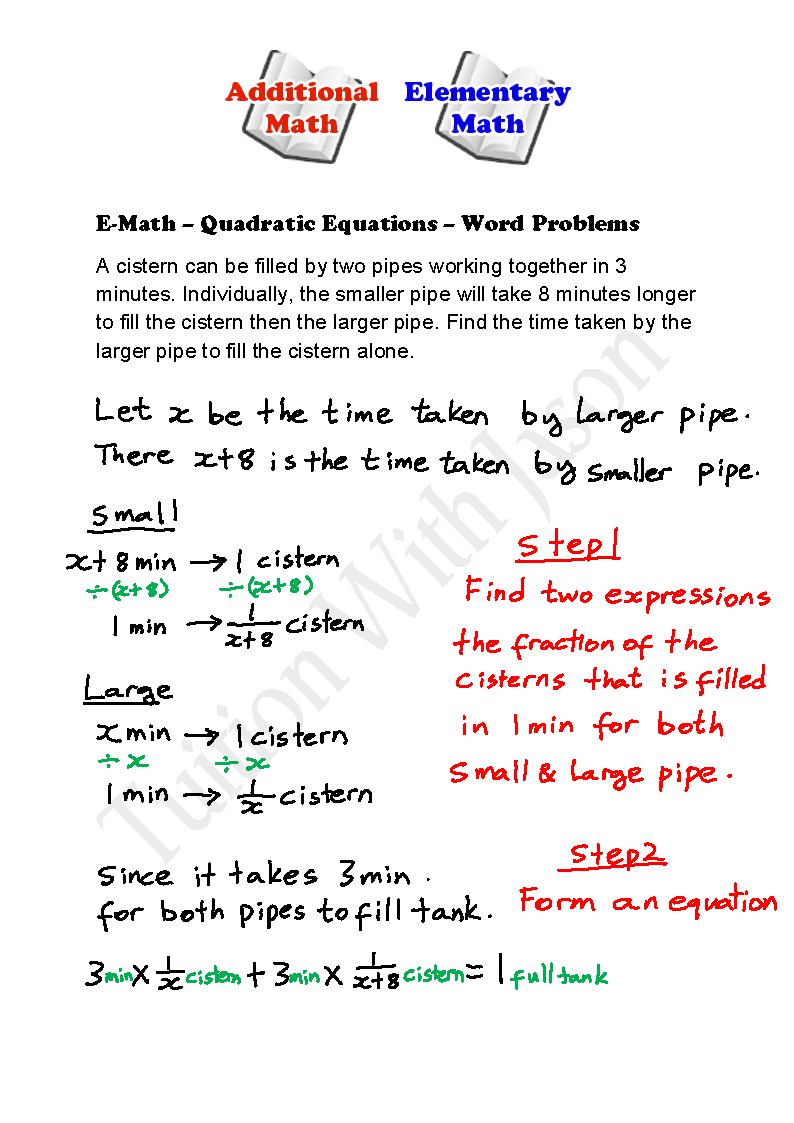 Quadratic Equation Word Problems Worksheet Template Tips And Reviews