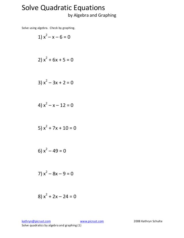 Quadratic Formula Math 154B Solving Using The Quadratic Formula