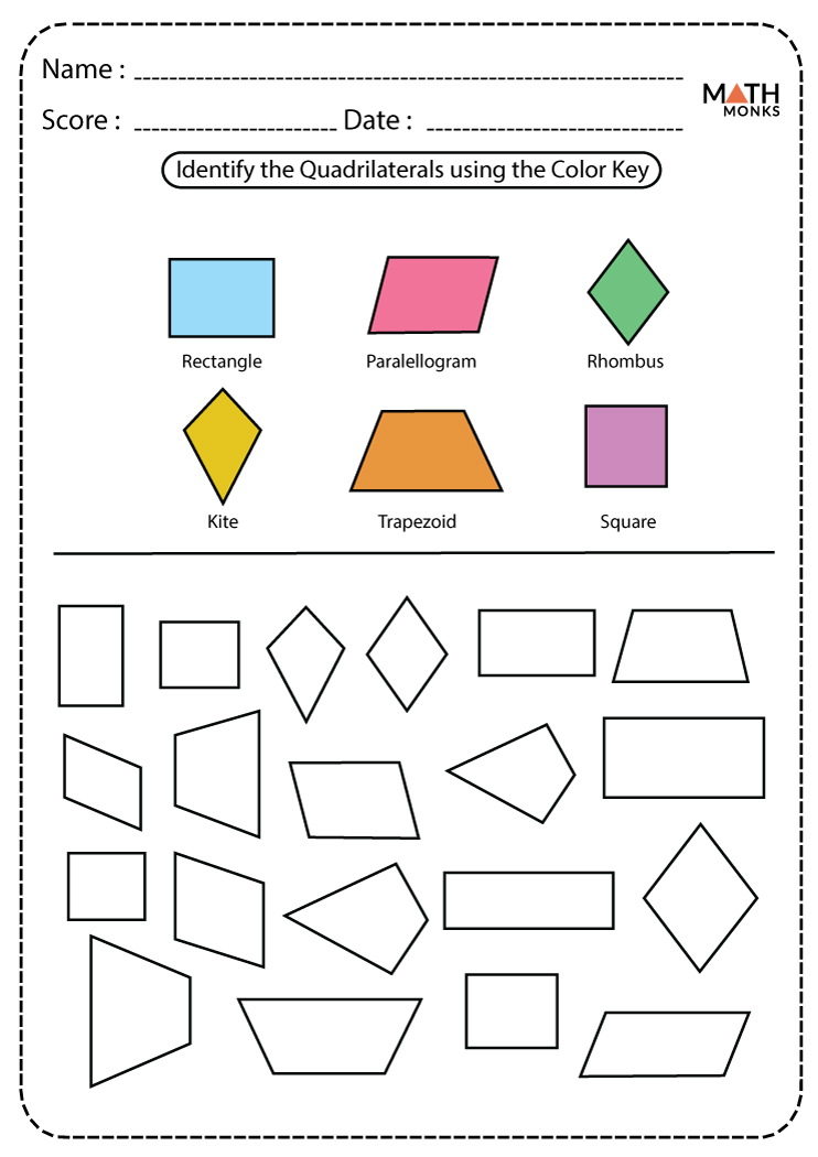 5 Fun Ways to Sort Quadrilaterals: A Math Worksheet