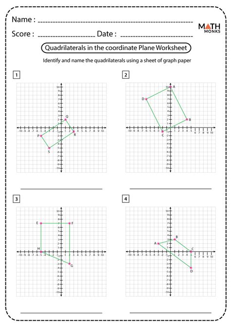 Quadrilaterals In Coordinate Plane Worksheet