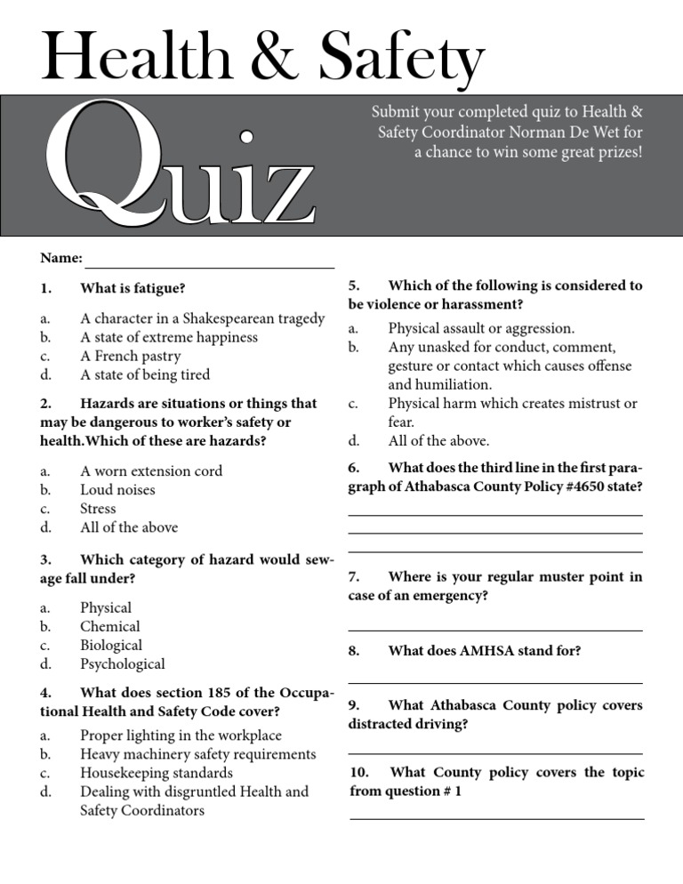 Quiz Worksheet How Osha Ensures Workplace Safety Study Com