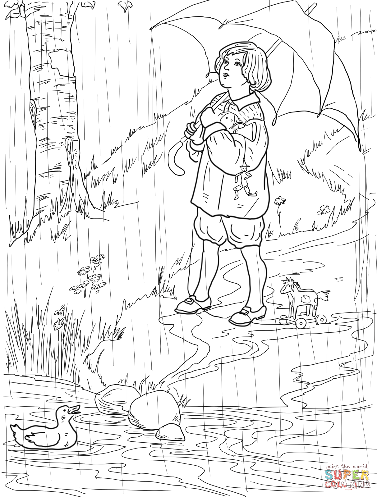 Rain Rain Go Away Coloring Pages And Printable Activities Nursery