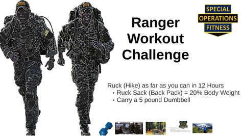 Ranger Preparation Weekly Workout Plan