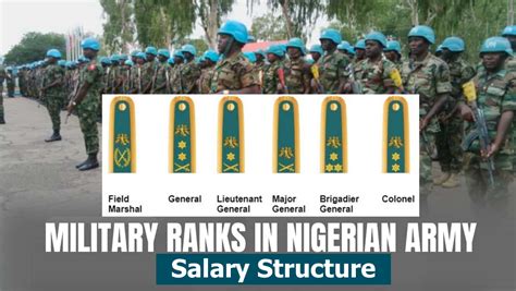 Ranks And Respective Salaries Of Commissioned Officers In Nigerian Army