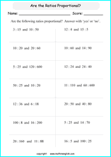 Ratio And Proportion Worksheets Grade 5 Pdf