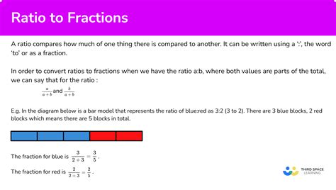 Ratio To Fraction Gcse Maths Steps Examples Worksheet