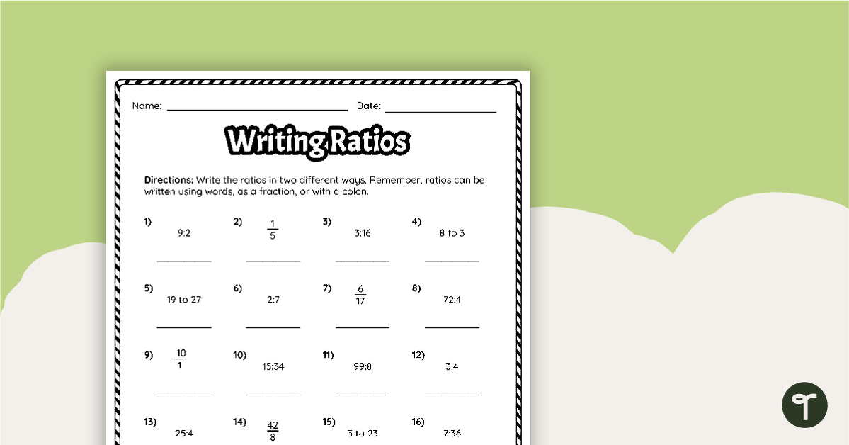 Ratio Worksheet By Tj2807 Teaching Resources Tes