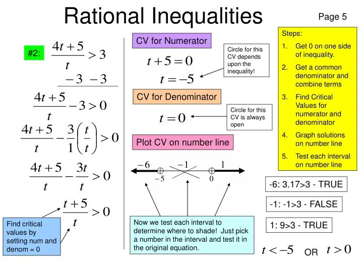 Rational Inequalities