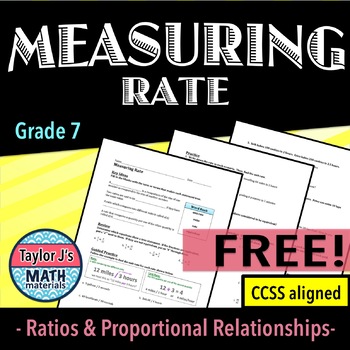 Ratios And Rates Worksheet By Taylor J S Math Materials Tpt