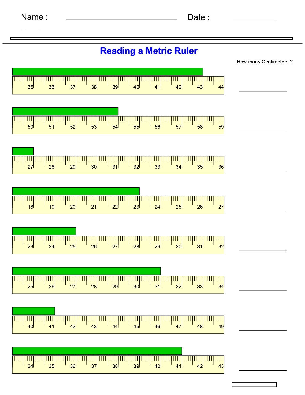 Master the Metric Ruler: Worksheet Answers Revealed