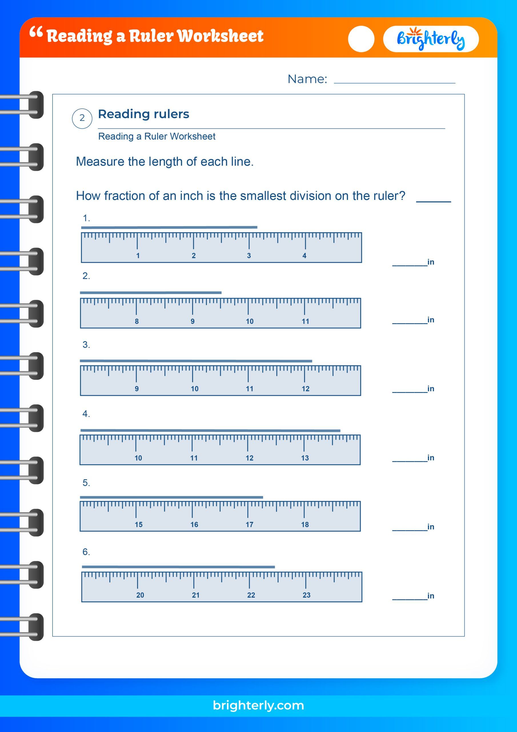 Reading A Ruler Worksheet Pdf