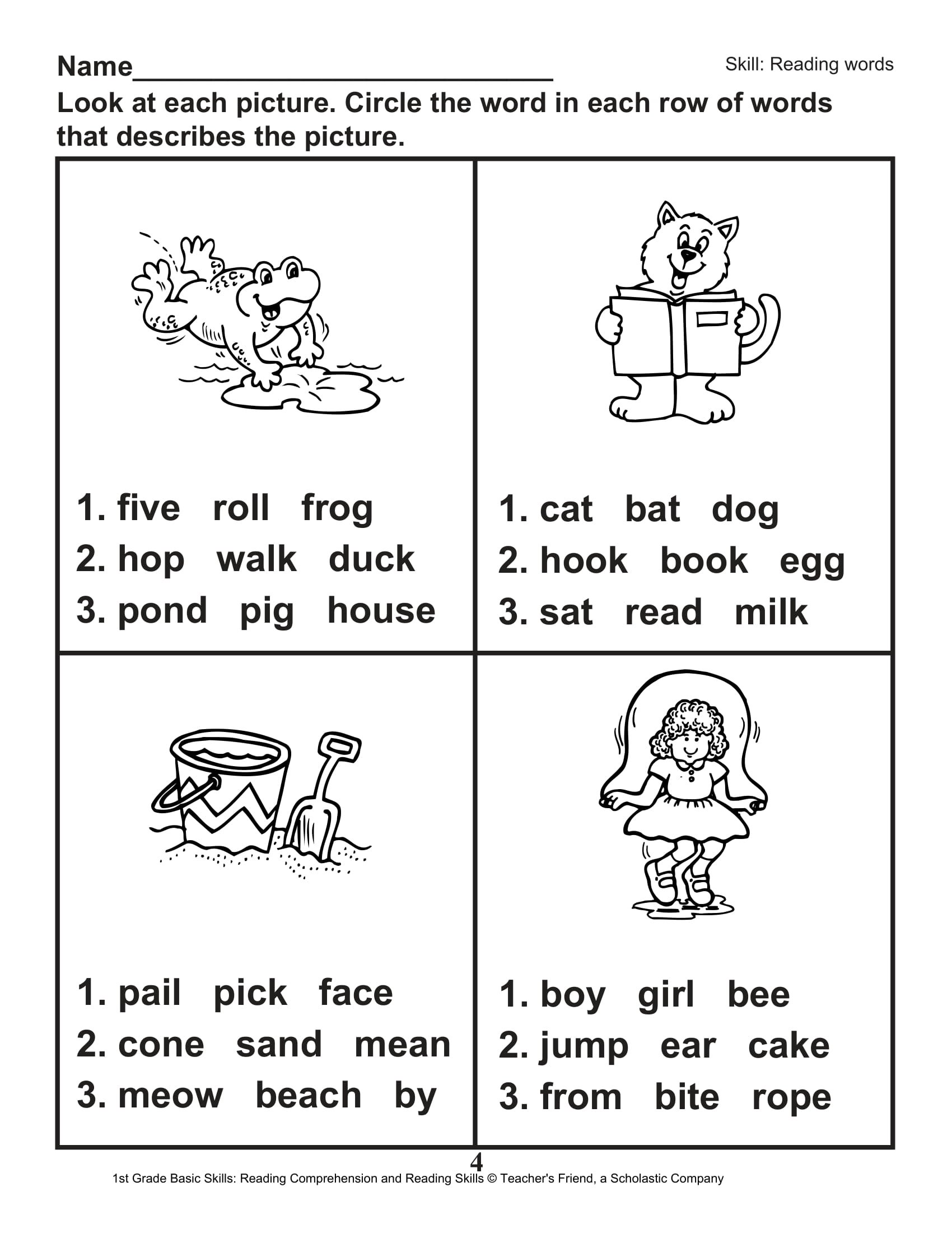 Reading Activities For First Grade