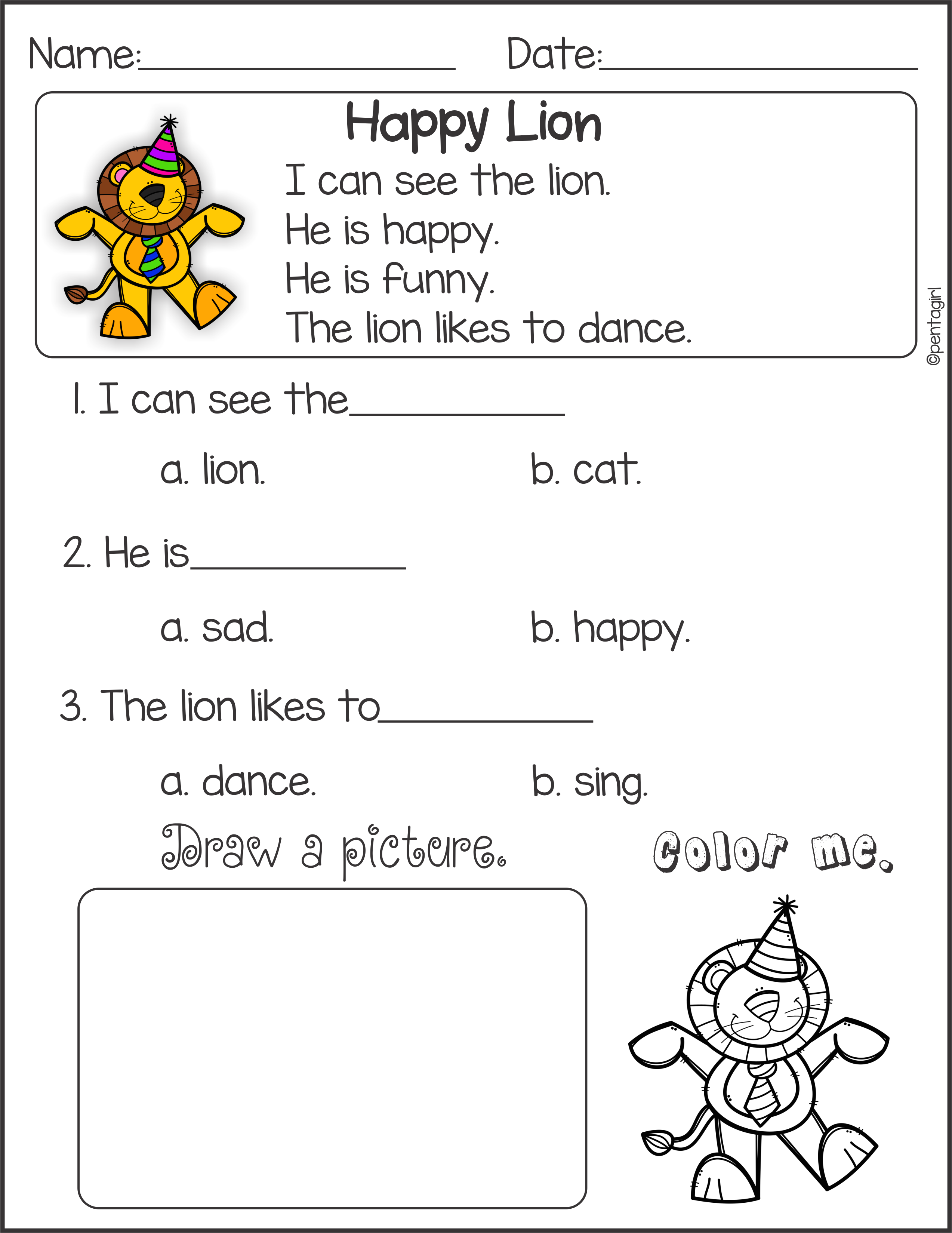 Reading Worksheet For Preschool