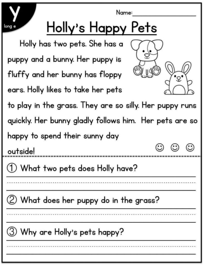 Reading Worksheets For Kindergarten Free Printables