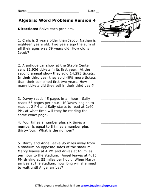 Real World Math Worksheets