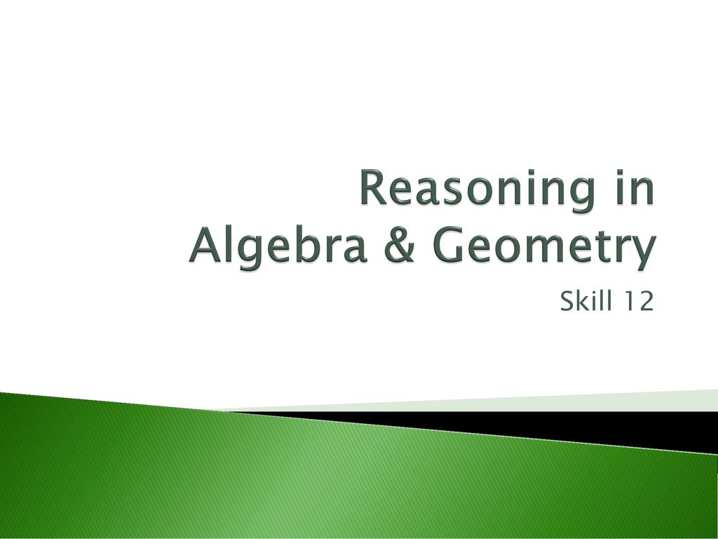 Reasoning In Algebra And Geometry Worksheets Worksheets Master