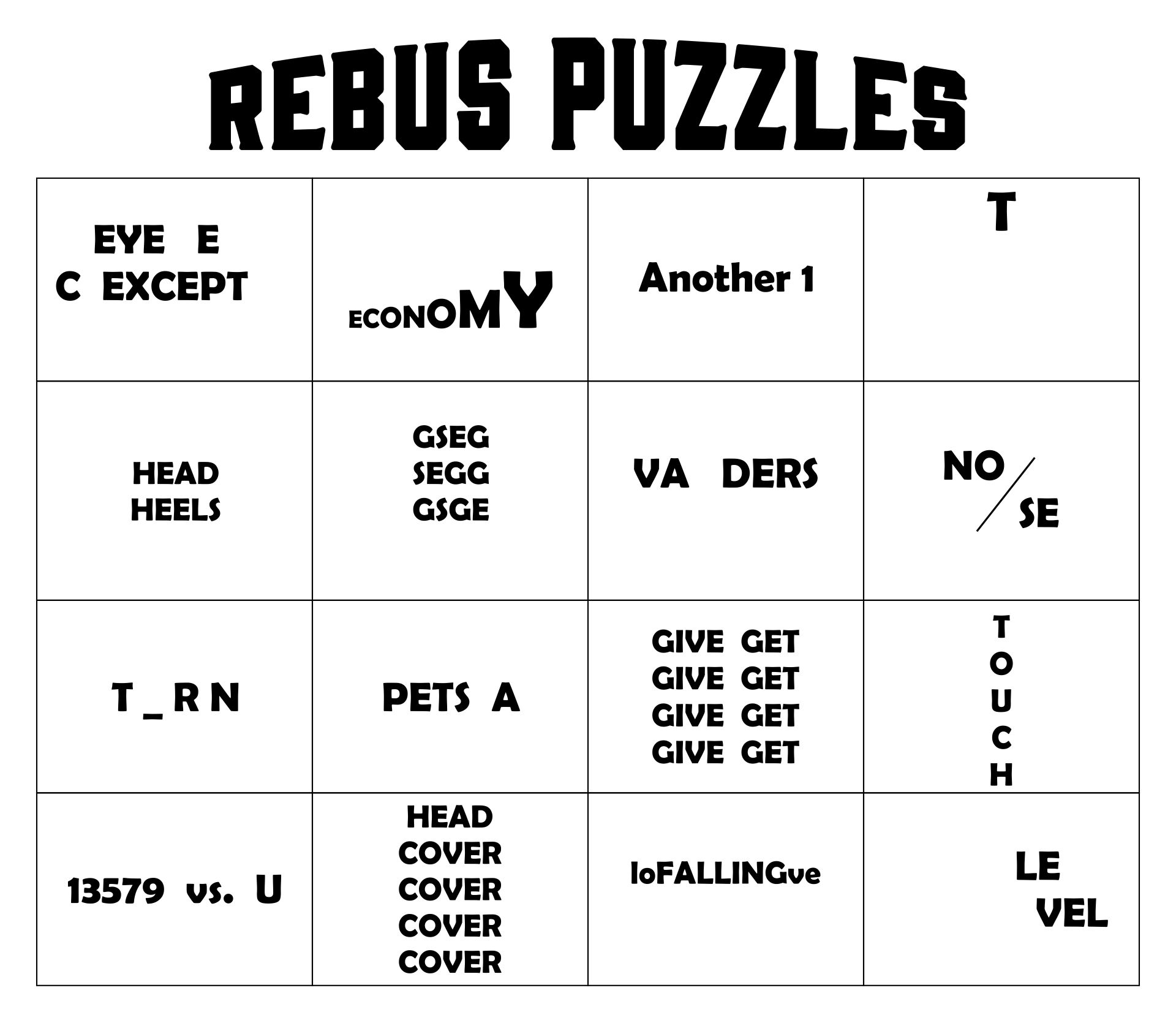 5 Tricky Rebus Puzzles to Challenge Your Mind