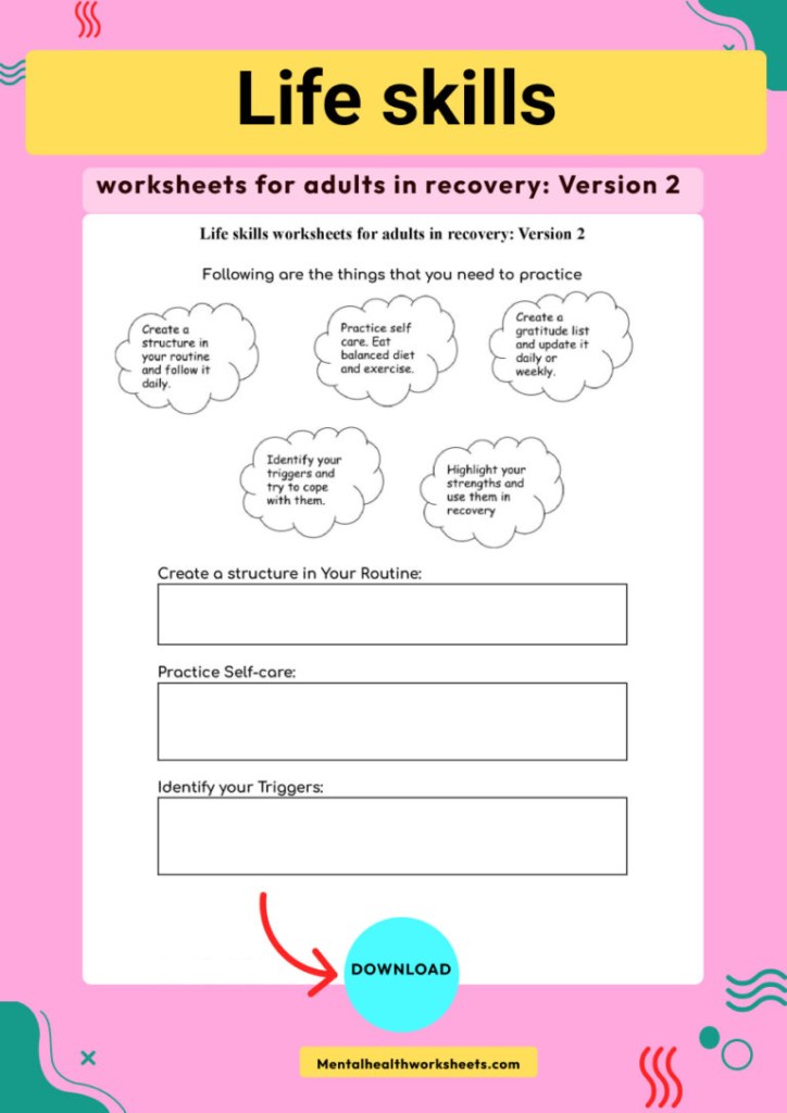 5 Essential Recovery Life Skills Worksheets