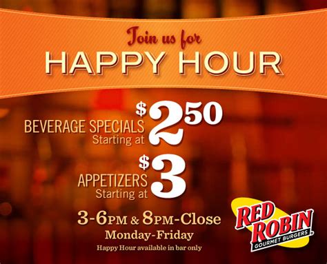 Red Robin Happy Hour Specials Padanaw Aneiki