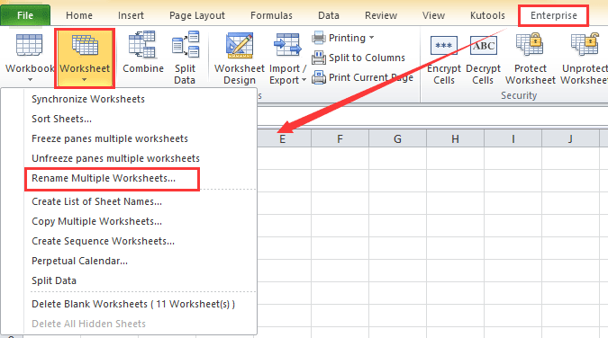 Rename Worksheets Vba